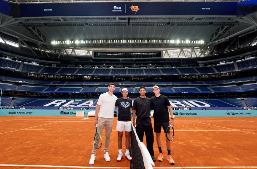  La foto incompleta de Florentino Pérez, por un día juez de silla: con Nadal, pero sin Federer en el Bernabéu