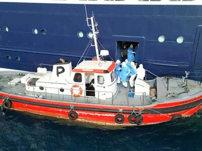  Evacúan personal enfermo de crucero con brote de hantavirus