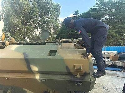  Haití recibe tres vehículos blindados donados por Corea del Sur