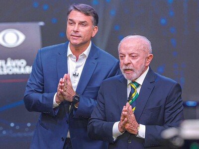  El debate entre Lula y Flávio Bolsonaro dividió a la prensa de Brasil
